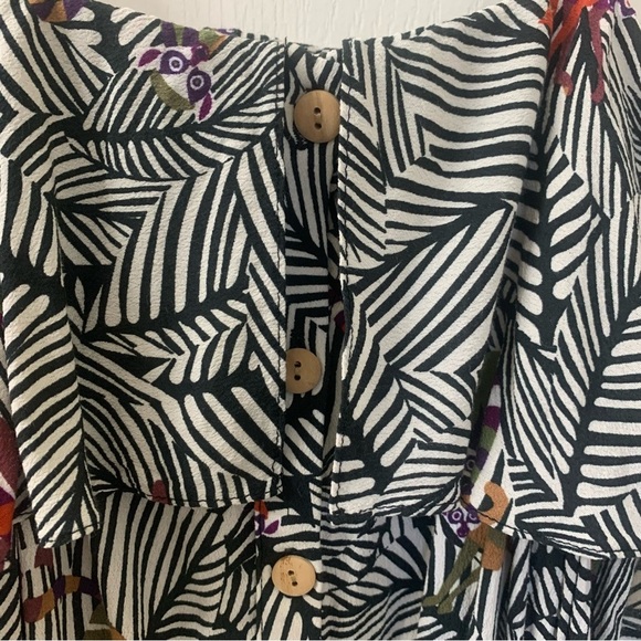 Zara Fun Jungle Animal Print Shorts Romper Women’s Medium - Picture 10 of 16